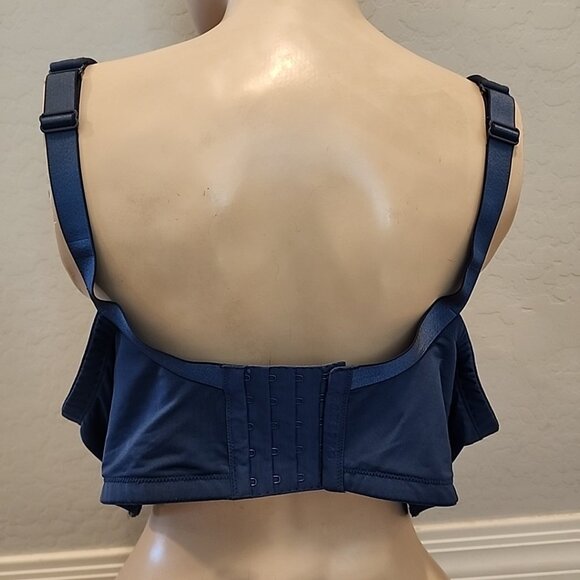 Cacique Boost Balconette Bra 46DDD Blue Underwire Padded - Picture 3 of 6